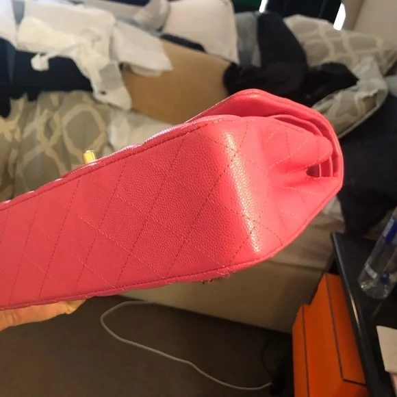 SOLD-Chanel 19c bubble gum pink medium flap - Picture 9 of 12